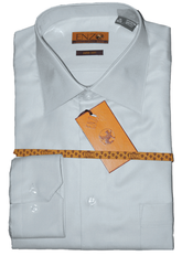 Twill Light Grey Cotton Barrel Cuff Dress Shirt